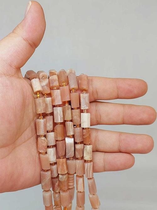 Bileklik Boy Güneş Taşı 7x12mm Yarım Dizi (49960) (18CM UZUNLUĞUNDADIR)