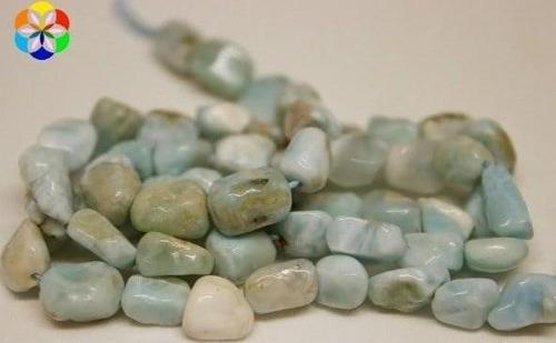 Bileklik Boy Larimar Taşı Yarım Dizi Doğal Taşlar (18CM UZUNLUĞUNDADIR)