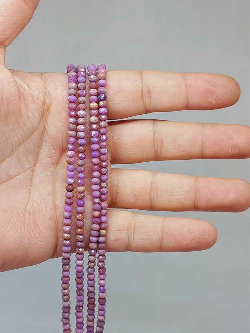 Bileklik Boy Lepidolit Taşı Dizi 2.5*3.5mm (51250) Yarım Dizi (17CM UZUNLUĞUNDADIR)
