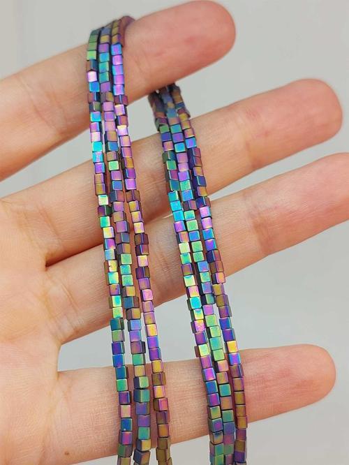 Bileklik Boy Hematit Taşı Dizi 2*2mm (49646) Yarım Dizi (17CM UZUNLUĞUNDADIR)