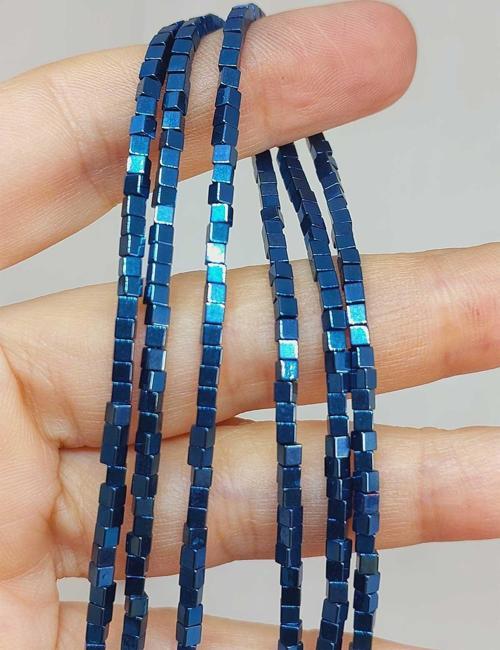 Bileklik Boy Hematit Taşı Dizi 2*2mm (49648) Yarım Dizi (17CM UZUNLUĞUNDADIR)