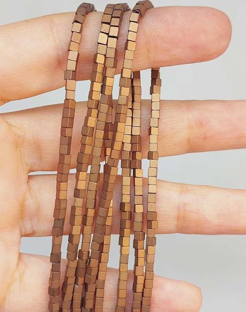 Bileklik Boy Hematit Taşı Dizi 2*2mm (49650) Yarım Dizi (17CM UZUNLUĞUNDADIR)