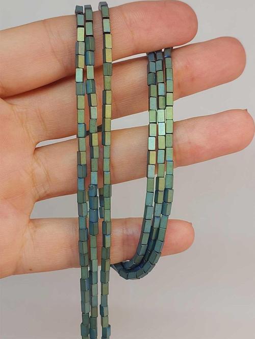 Bileklik Boy Hematit Taşı Dizi 2*4mm (49662) Yarım Dizi (17CM UZUNLUĞUNDADIR)