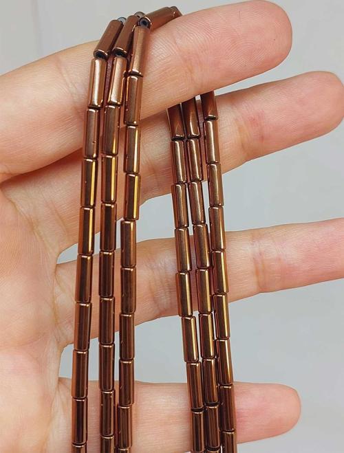 Bileklik Boy Hematit Taşı Dizi 3*9mm (49616) Yarım Dizi (17CM UZUNLUĞUNDADIR)