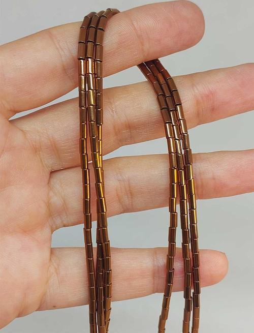 Bileklik Boy Hematit Taşı Yarım Dizi 2*4mm (48156) (18CM UZUNLUĞUNDADIR)