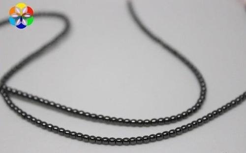 Bileklik Boy Hematit Taşı Yarım Dizi 2mm (KÜÇÜK DELİKLİ) (17CM UZUNLUĞUNDADIR)