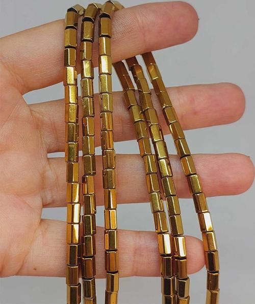 Bileklik Boy Hematit Taşı Yarım Dizi 3.5*6mm (48190) (18CM UZUNLUĞUNDADIR)