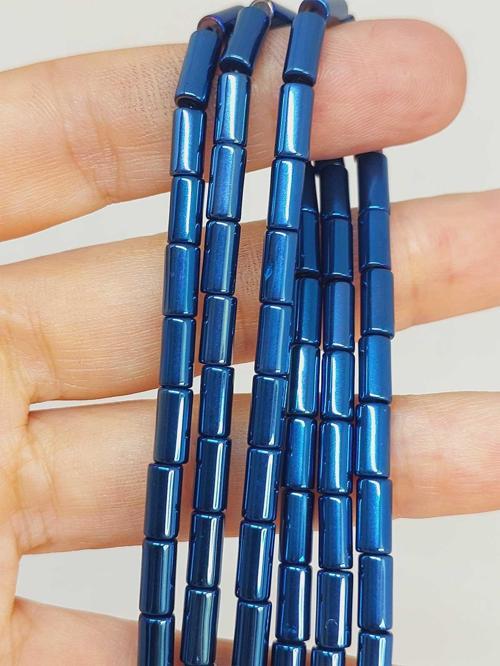 Bileklik Boy Hematit Taşı Yarım Dizi 3.5*8mm (48200) (18CM UZUNLUĞUNDADIR)