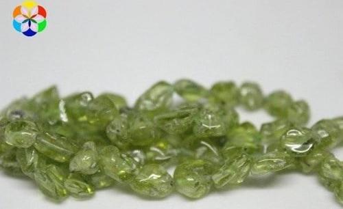 Bileklik Boy Peridot (ZEBERCET) Taşı Yarım Dizi Doğal Taşlar (18CM UZUNLUĞUNDADIR)