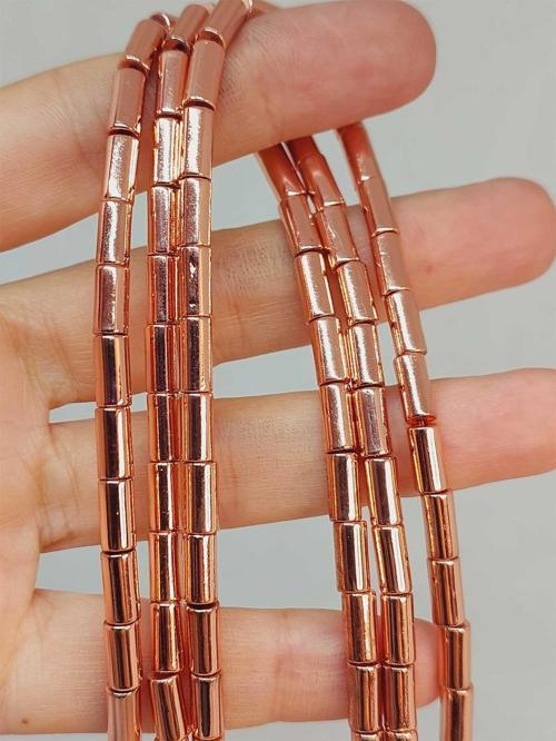 Bileklik Boy Hematit Taşı Yarım Dizi 3.5*8mm (48206) (18CM UZUNLUĞUNDADIR)