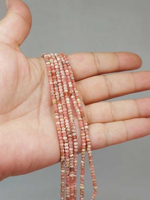 Bileklik Boy Rodokrozit Taşı Dizi 2*2.5mm (51196) Yarım Dizi (17CM UZUNLUĞUNDADIR)
