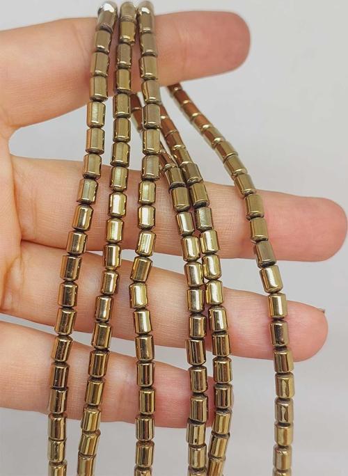 Bileklik Boy Hematit Taşı Yarım Dizi 4*5.5mm (48140) (18CM UZUNLUĞUNDADIR)
