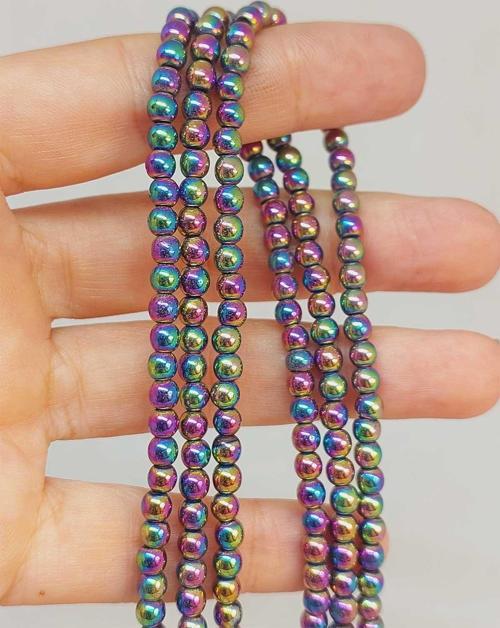 Bileklik Boy Hematit Taşı Yarım Dizi 4mm (48174) (18CM UZUNLUĞUNDADIR)