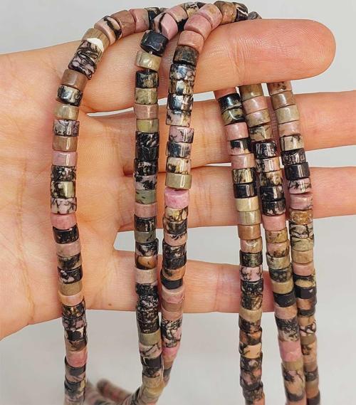 Bileklik Boy Rodonit Taşı Şekilli 3x6mm Yarım Dizi (49346) (18CM UZUNLUĞUNDADIR)