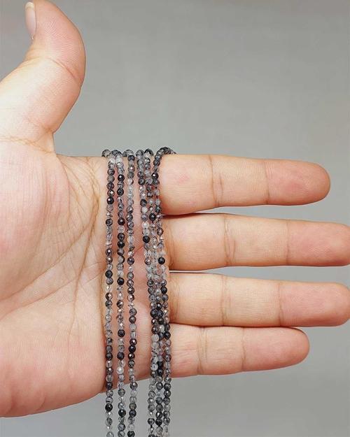 Bileklik Boy Rutil Kuvars Taşı Dizi 2mm (51188) Yarım Dizi (17CM UZUNLUĞUNDADIR)
