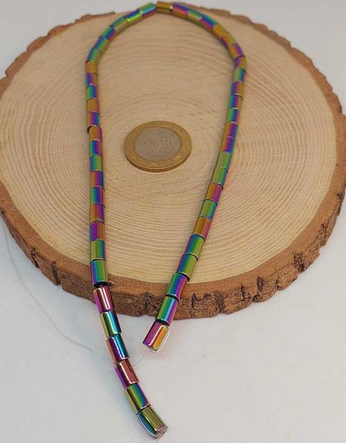 Bileklik Boy Hematit Taşı Yarım Dizi 5*8mm (49602) (18CM UZUNLUĞUNDADIR)