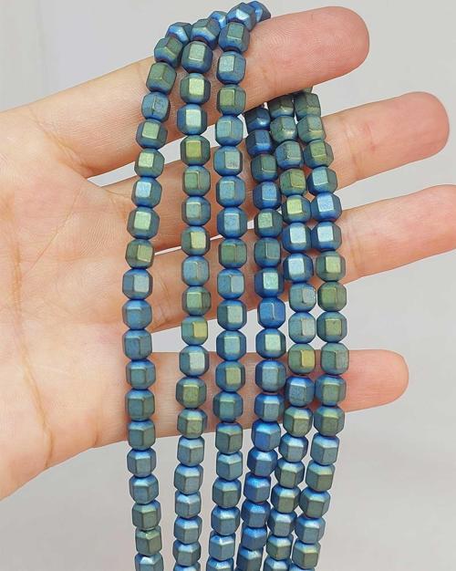 Bileklik Boy Hematit Taşı Yarım Dizi 5.5mm (48170) (18CM UZUNLUĞUNDADIR)