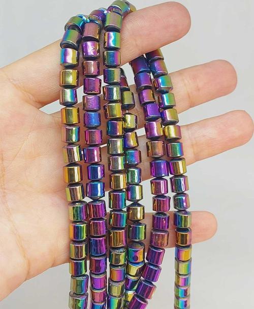 Bileklik Boy Hematit Taşı Yarım Dizi 6*6mm (48192) (18CM UZUNLUĞUNDADIR)