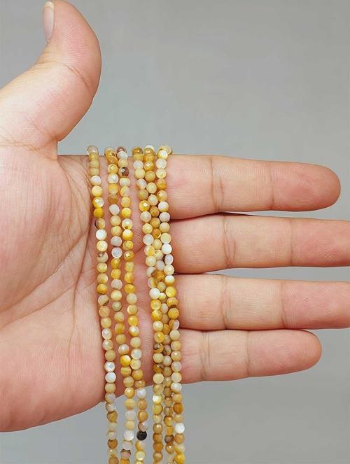 Bileklik Boy Sedef Taşı Dizi 3mm (51190) Yarım Dizi (17CM UZUNLUĞUNDADIR)