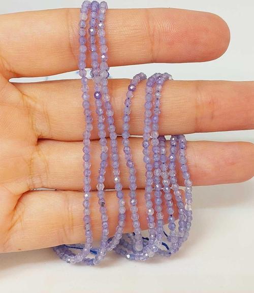 Bileklik Boy Tanzanit Taşı Dizi 2mm (45948) Yarım Dizi (17CM UZUNLUĞUNDADIR)