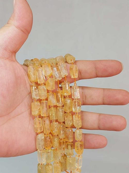 Bileklik Boy Sitrin Taşı 7x12mm Yarım Dizi (49952) (18CM UZUNLUĞUNDADIR)