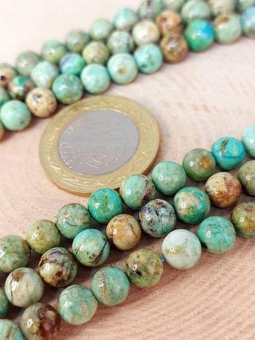 Bileklik Boy Turkuaz Taşı Yarım Dizi 6mm (PERU) (18CM UZUNLUĞUNDADIR)