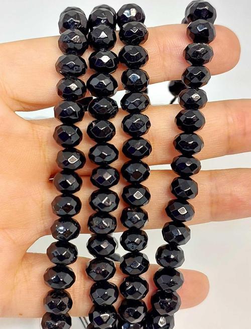 Bileklik Boy Turmalin Taşı Rondela Faset Kesim 5.5*7.5mm Yarım Dizi (45828) (18CM UZUNLUĞUNDADIR)