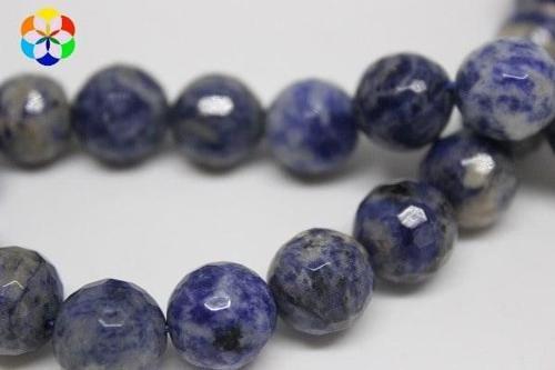 Bileklik Boy Sodalit Taşı Yarım Dizi Faset Kesim 12mm (18CM UZUNLUĞUNDADIR)