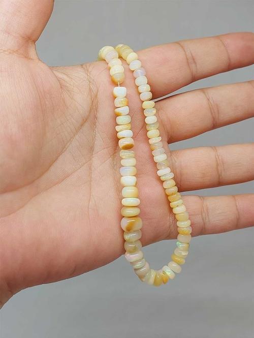Etiyopya Opal Taşı Kolye Yansımalı Renkler 64 Karat Çelik Kapama (51260)
