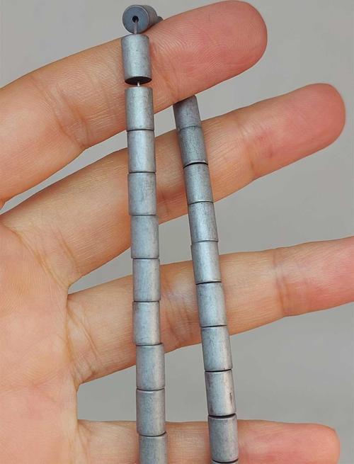 Bileklik Boy Yarım Dizi Hematit Taşı 5.5*8mm (49610) (18CM UZUNLUĞUNDADIR)