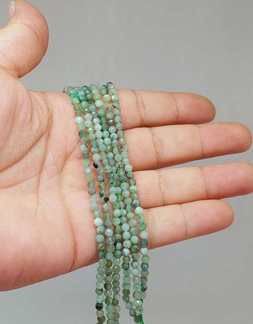 BİLEKLİK BOY YARIM Dizi Zümrüt Taşı Dizi 3mm (51216) (17cm uzunluğundadır)