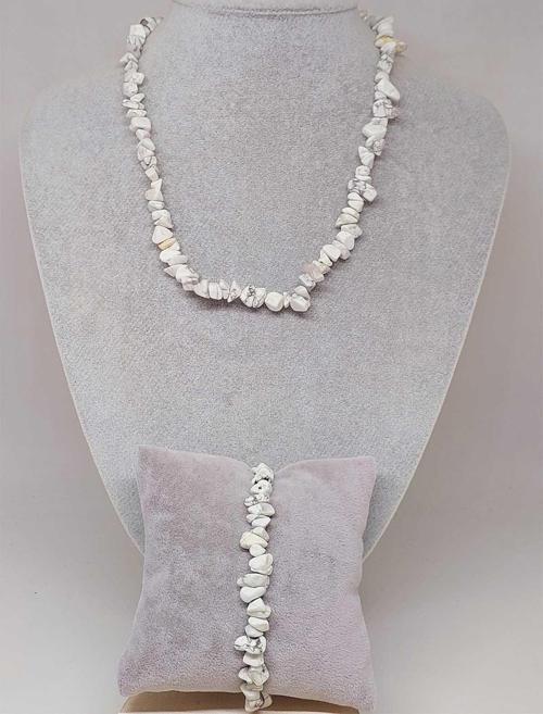 Havlit Taşı Küçük Taşlar Kolye & Bileklik Seti (52136)