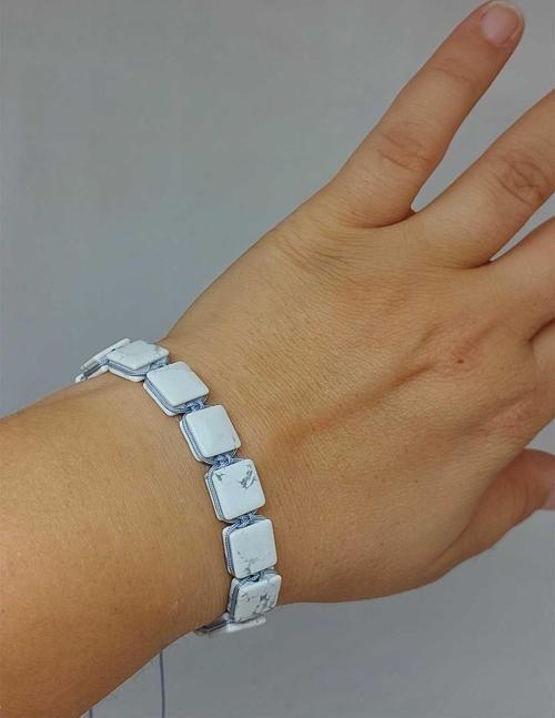 Havlit Taşı Makrome Tasarım Bileklik (51580)