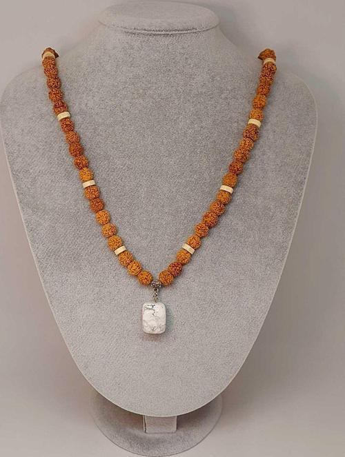 Havlit Taşlı Rudraksha Tohum Kolye Dolama Bileklik 8mm (49714)