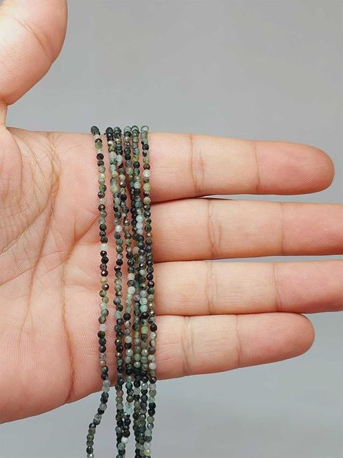 Bileklik Boy Zümrüt Taşı Dizi 2mm (51180) Yarım Dizi (17CM UZUNLUĞUNDADIR)