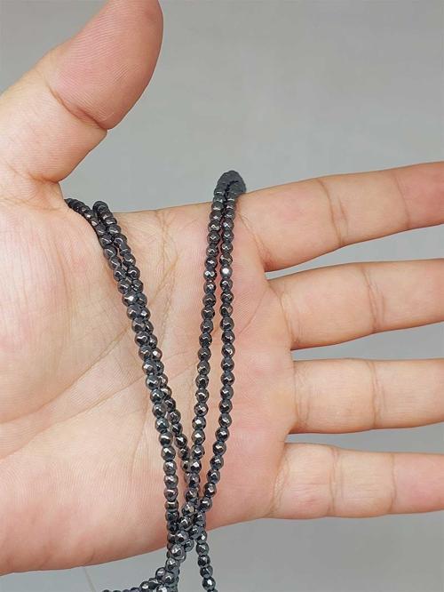 Hematit Taşı Faset Kesim 3mm Dizi (52426)