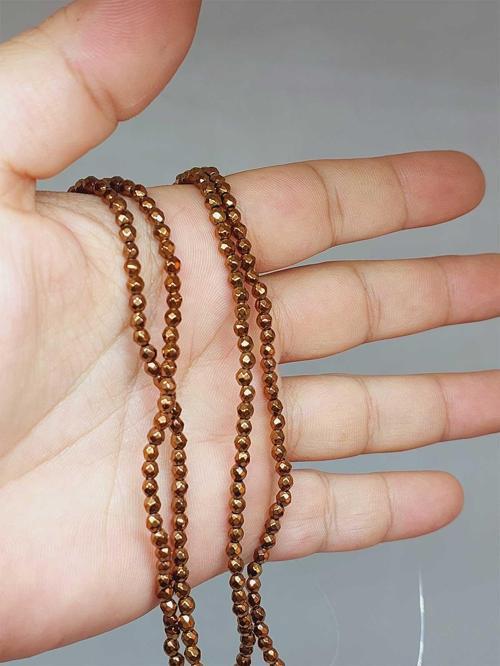 Hematit Taşı Faset Kesim 3mm Dizi (52428)
