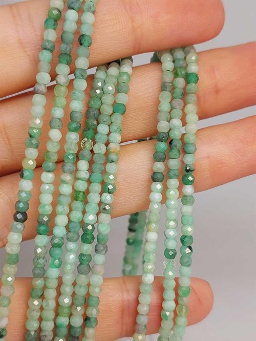 Bileklik Boy Zümrüt Taşı Rondela Faset Kesim Dizi 2*2.5mm (45902) Yarım Dizi (17CM UZUNLUĞUNDADIR)