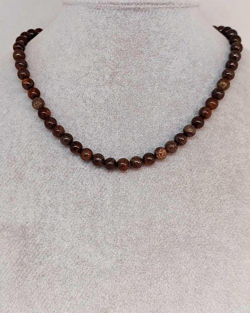 Bronzit Taşı Kolye 6mm