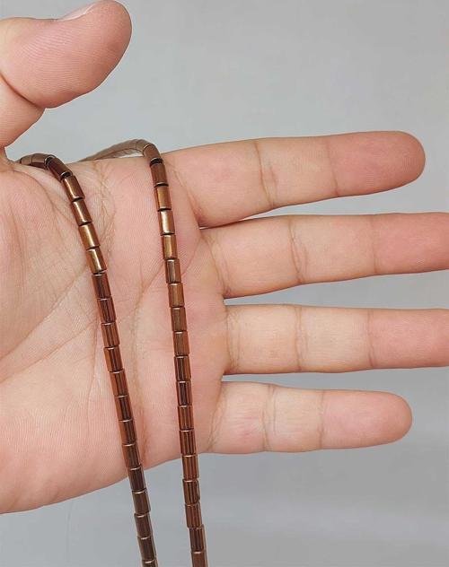 Hematit Taşı Silindir Şekilli 3.5*6mm Dizi (52374)