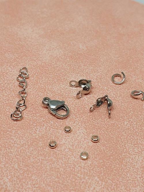 Çelik Silver Takı Kapama Klips Seti/adet (51282)