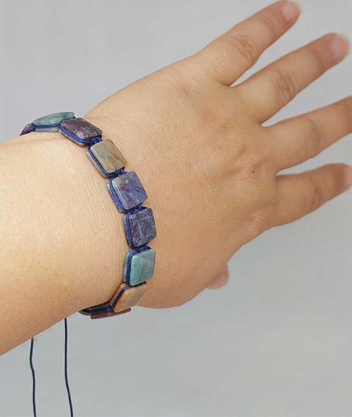 Hint Akik Taşı Makrome Tasarım Bileklik (51896)