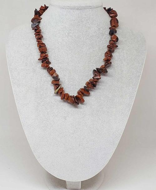 Kahverengi Obsidyen Taşı İri Taşlar Kolye (52266)
