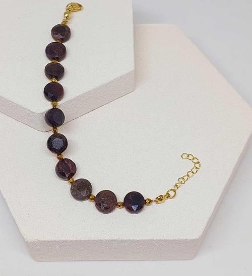 Lal (Garnet)(Granat) Taşı Tasarım Bileklik (51544)