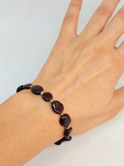 Lal (Granat) (Garnet) Taşı Tasarım Bileklik (47100)