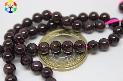 Lal (granat) (garnet)taşı 6mm/10 Adet