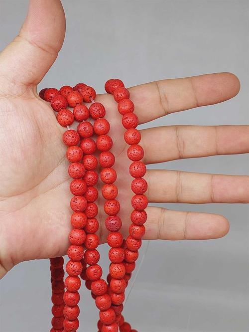 Lav Taşı Kırmızı Dizi 8mm (52408)