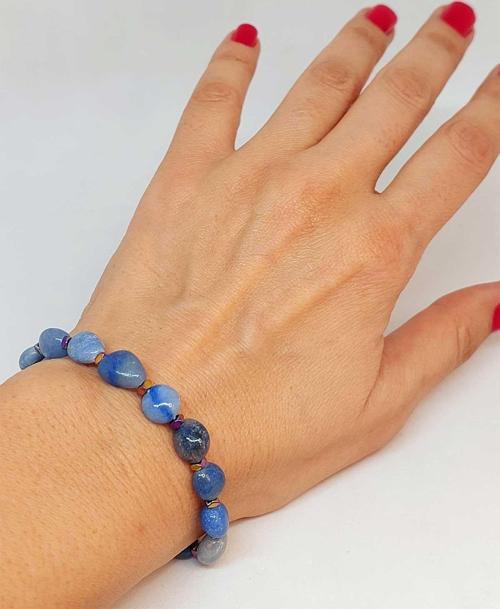 Mavi Aventurin Taşı Tasarım Bileklik (47120)