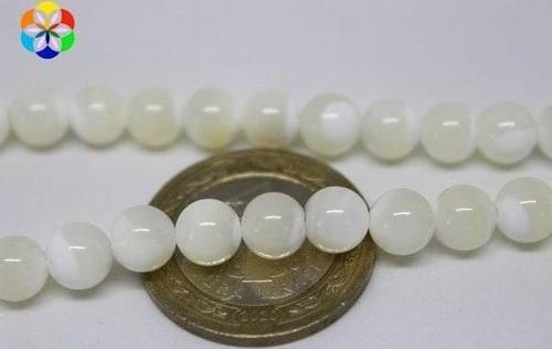 Sedef Taşı 7mm/5 Adet (beyaz)