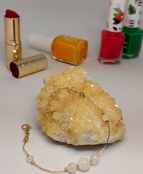 Selenit Taşı Tasarım Bileklik (45706)